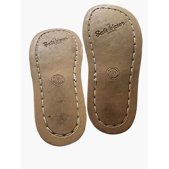 Salt Water Sandals Pink Patent Leather Girls Size 8 Excellent very gently used c - Picture 5 of 6